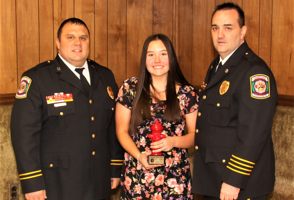 Junior Firefighter of the Year in 2019 - Holiday Park VFD