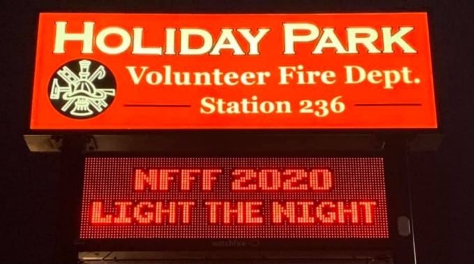 Remembering Fallen Firefighters during Light the Night Week 2020