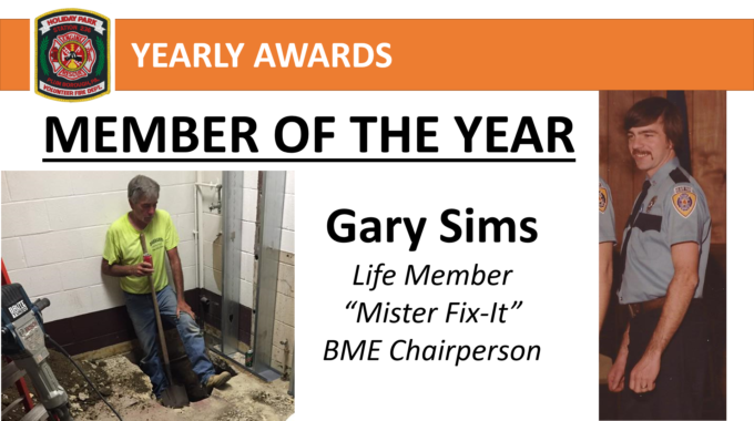 Gary Sims Selected for Member of the Year Award for 2020