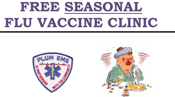 Free Seasonal Flu Vaccine Clinic to be held Holiday VFD Fire Station