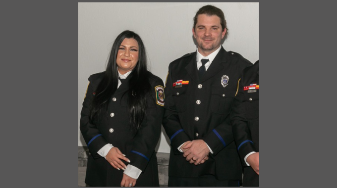 Two Holiday Park VFD Firefighters Earn Their EMT Certification