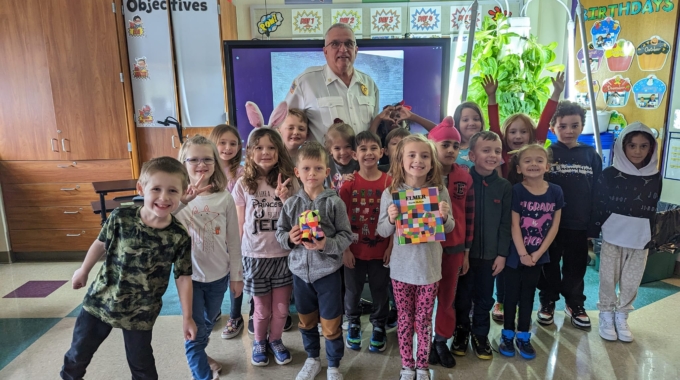 Fire Chief Reads to Local Students on National Reading Day 2023