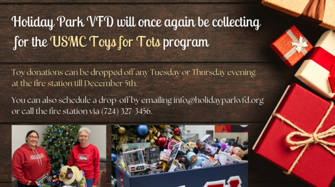 Holiday Park VFD Collection Site for 2023 USMC Toys for Tots Campaign