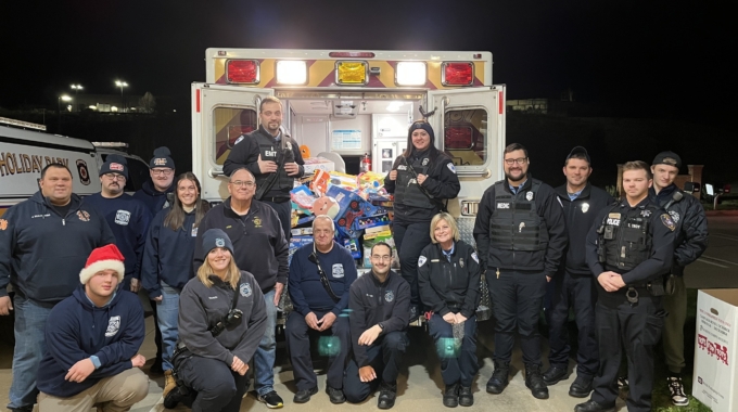First Responders Escort Donations for USMC Toys for Tots 2023