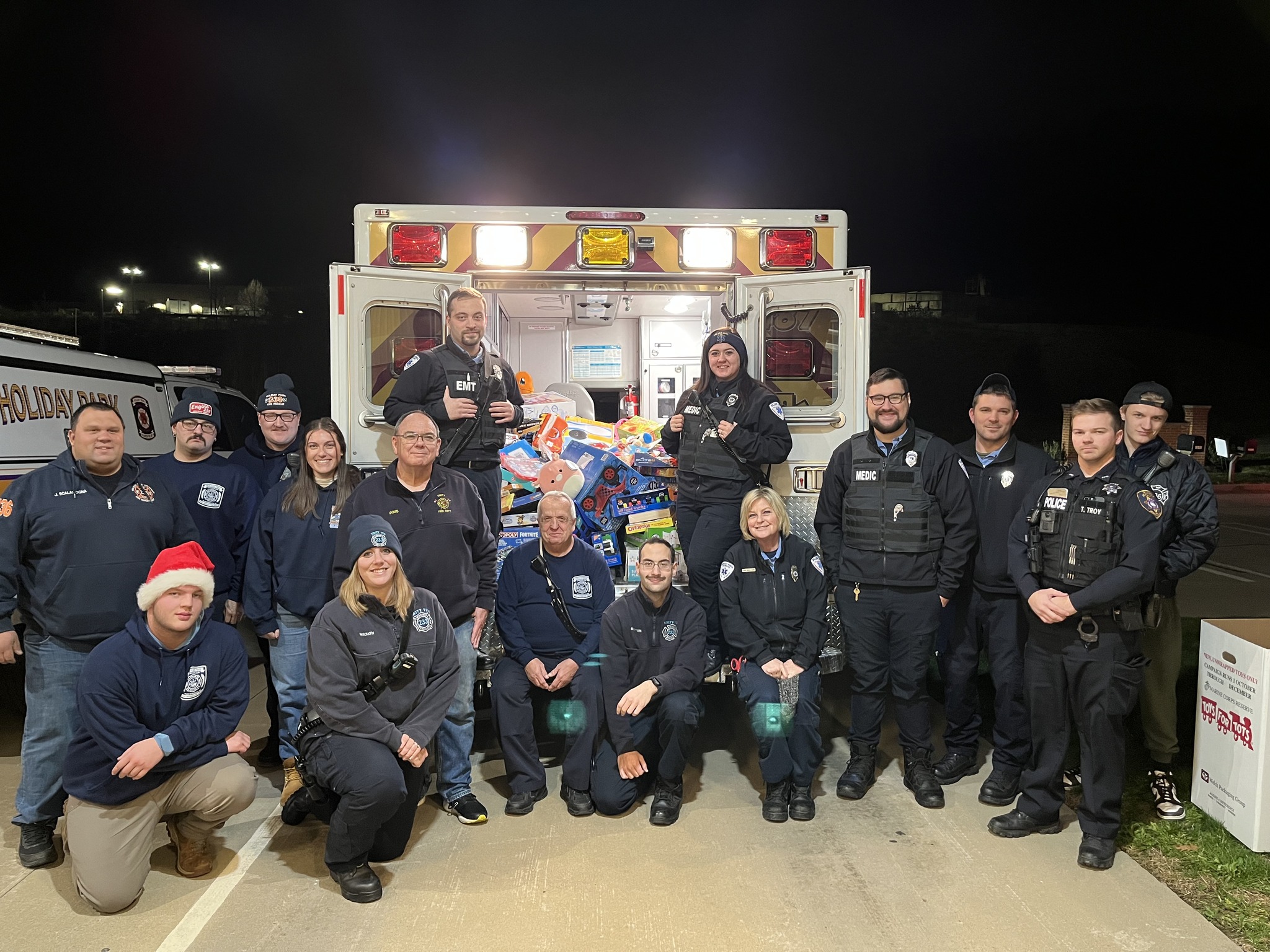 First Responders Escort Donations for USMC Toys for Tots 2023