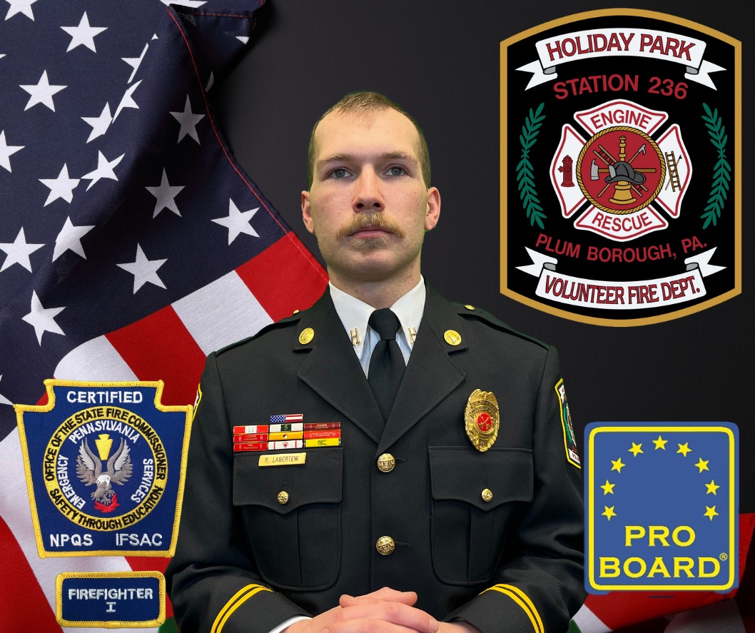 LaBertew Earns National Firefighter 1 Certification Holiday Park VFD LaBertew Earns National Firefighter 1 Certification Holiday Park VFD