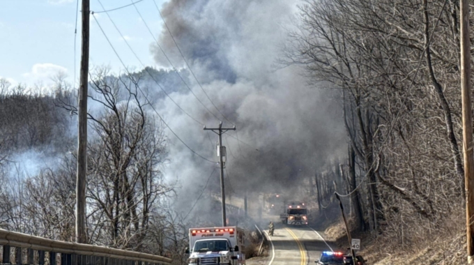 Large Brush Fire Tackled in Renton District of Plum Borough