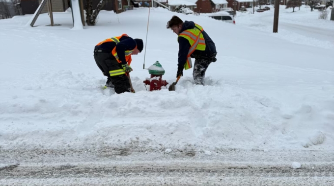 Firefighters Work Across Plum to Clear Fire Hydrants